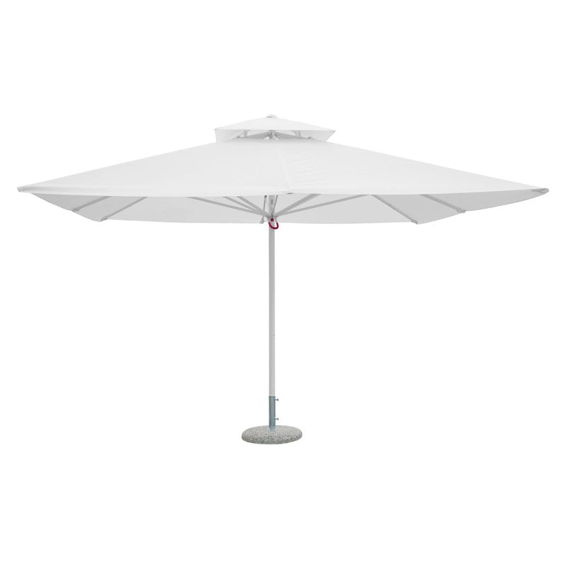 Ombrellone quadrato push-up MOIA 4x4 mt. fusto bianco telescopico