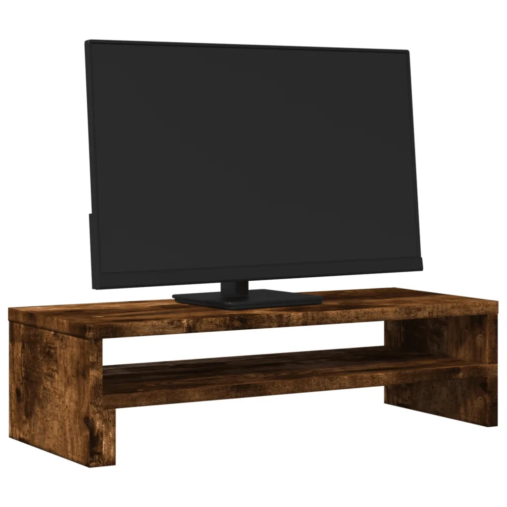 vidaXL Supporto per Monitor Rovere Fumo 54x22x15 cm in Truciolato