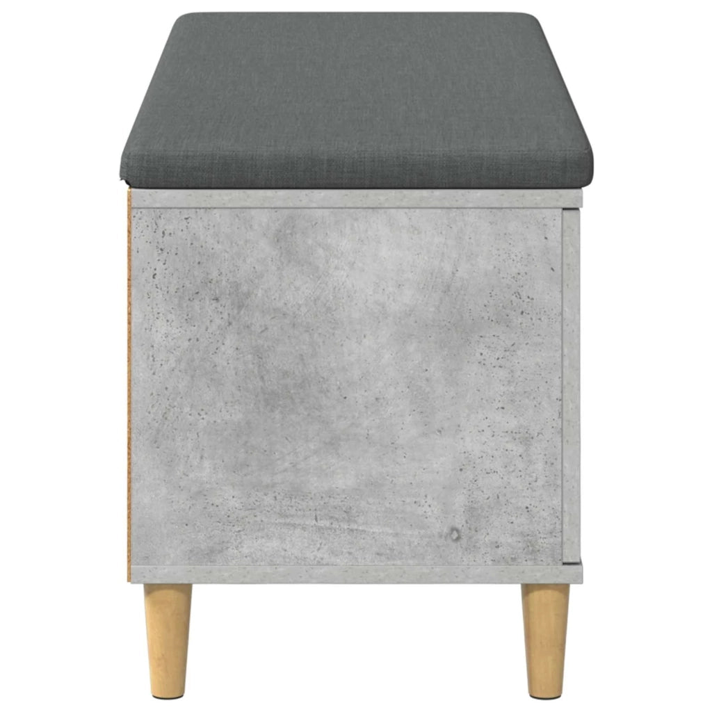 Panca per ingresso con cuscino Grigio Cemento 100 x 38 x 46 cm