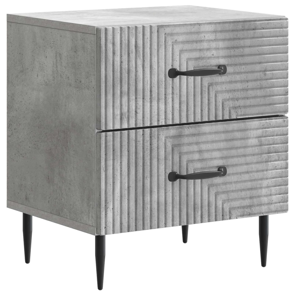 Armadio da Notte 2 pcs Grigio Cemento 43 x 34,5 x 47,5 cm 894762