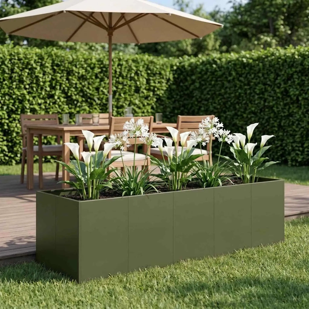 Vaso da giardino Verde Oliva 200 x 80 x 60 cm 8005935