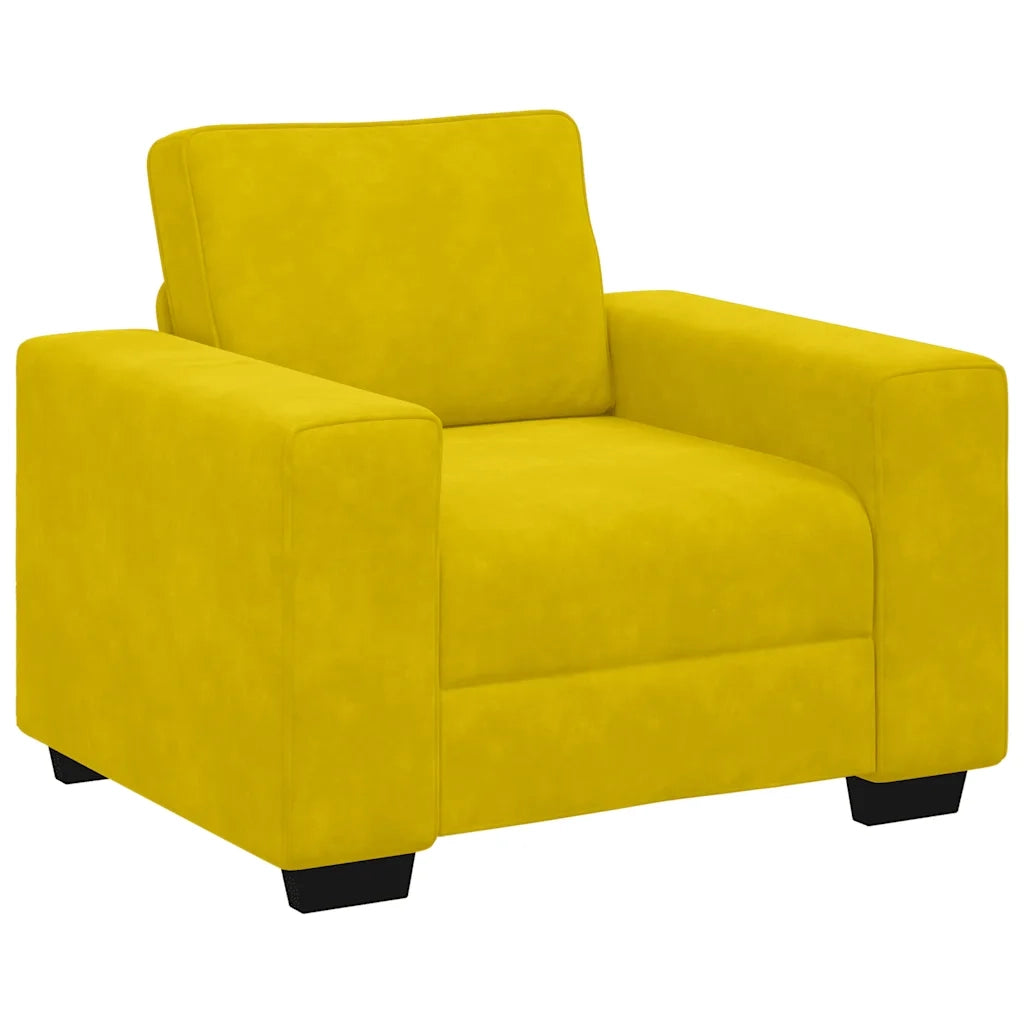 Divano Sedia-Poltrona-Sofa Relax Giallo 60 cm Velluto 446229