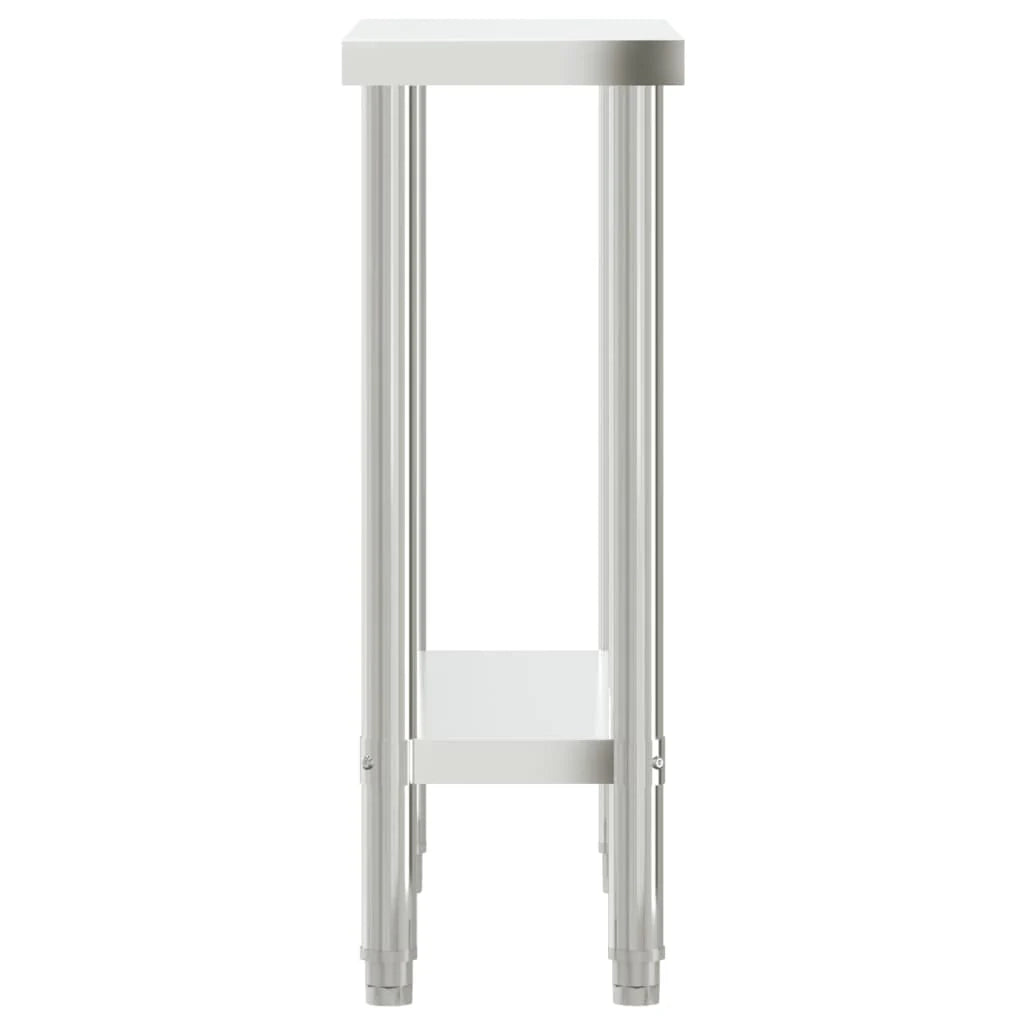 Tavolo da lavoro professionale da cucina 82,5 x 30 x 85 cm acciaio inox 02_0045406