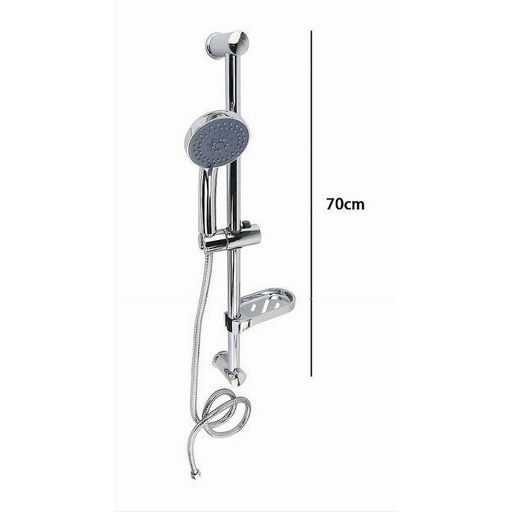 Trade Shop - Saliscendi Doccia Bagno Asta Colonna 70 Cm Portasapone Doccetta Multigetto 79821 -