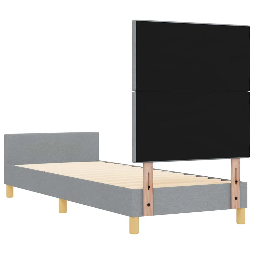 Struttura del letto-Giroletto Grigio chiaro 80 x 200 cm Tessuto 882394