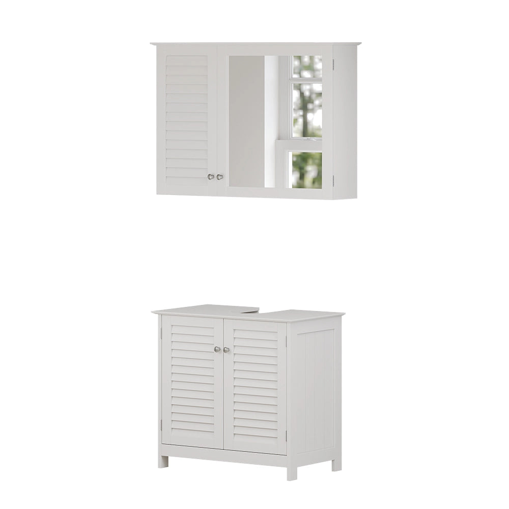 Vicco Set di mobili da bagno Bianco 2 parti