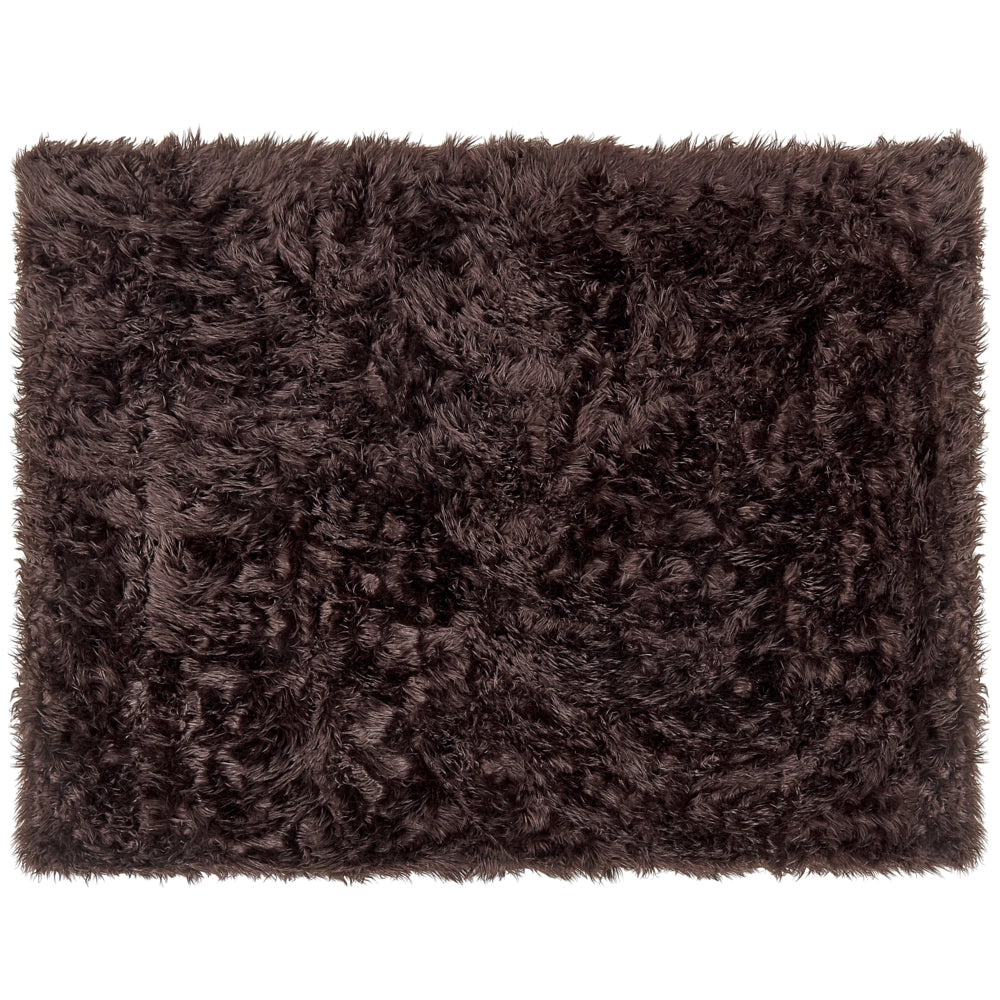 Coperta in morbida pelliccia sintetica marrone 150 x 220 cm camera da letto salotto soggiorno