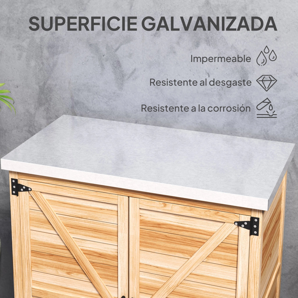 Caseta da Giardino in Legno con 2 Porte ¨C Minimal ¨C 79x43x92 cm