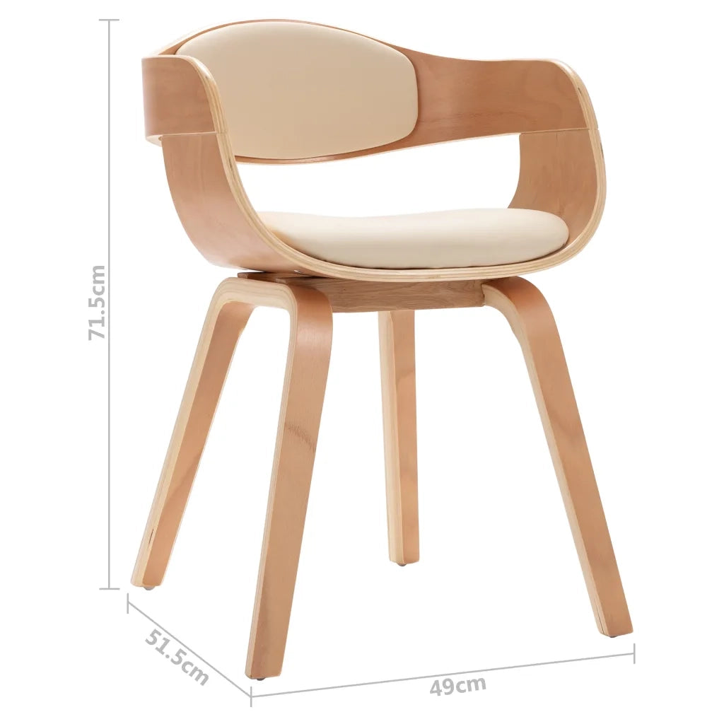 Sedie da Pranzo 6 pz in Legno Piegato e Similpelle cod mxl 24637