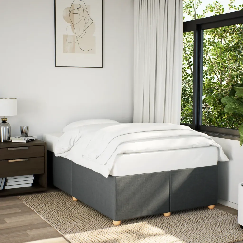 Giroletto senza Materasso Grigio Scuro 120x190 cm in Tessuto 3284716