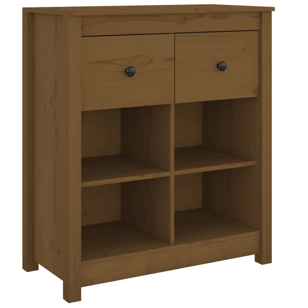 Credenza-Buffet-Armadio da cucina Marrone 70x35x80 cm in Legno Massello di Pino