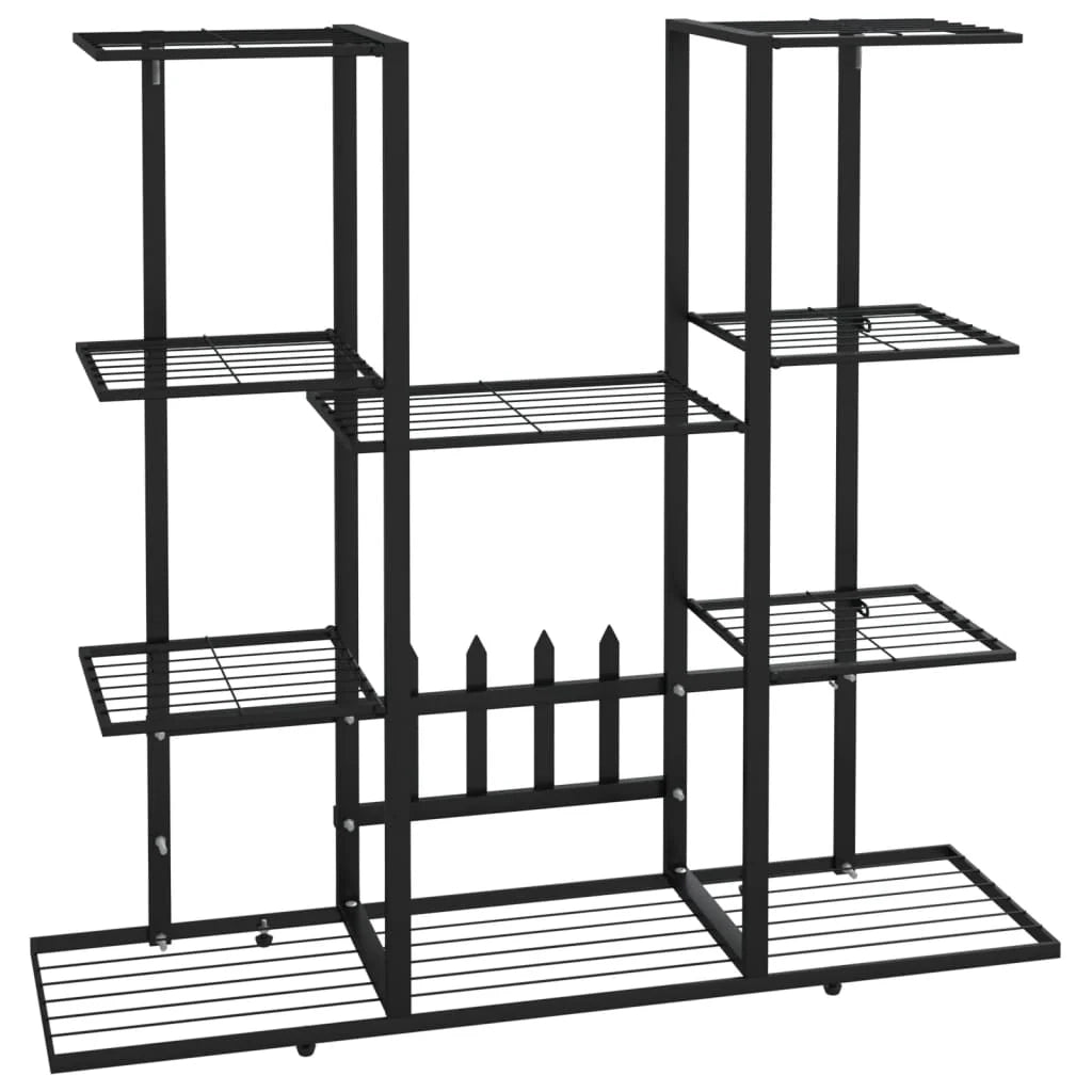 Portavasi mobiletto per fiori 94,5 x 25 x 89 cm ferro nero 02_0045248