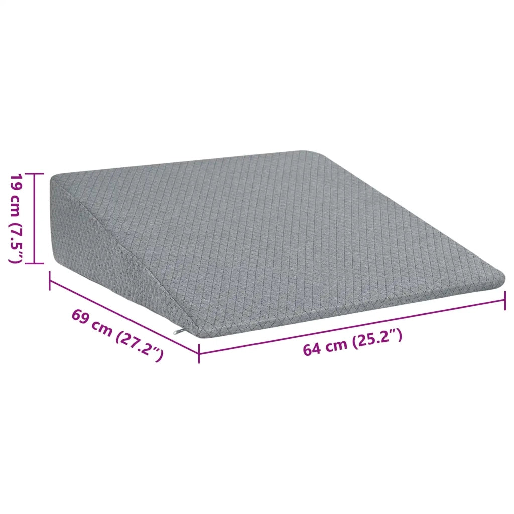Cuscino a Wedge Grigio 69 x 64 x 19 cm Schiuma Memory 42020205