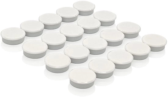 Magnetizzatori per lavagne, 20 pezzi di magneti per frigorifero, magneti forti, magneti per frigorifero, piccoli magneti rotondi mini, magneti per lavagna, magneti per lavagna, per frigorifero, magneti per lavagna, per lavagna (bianco)