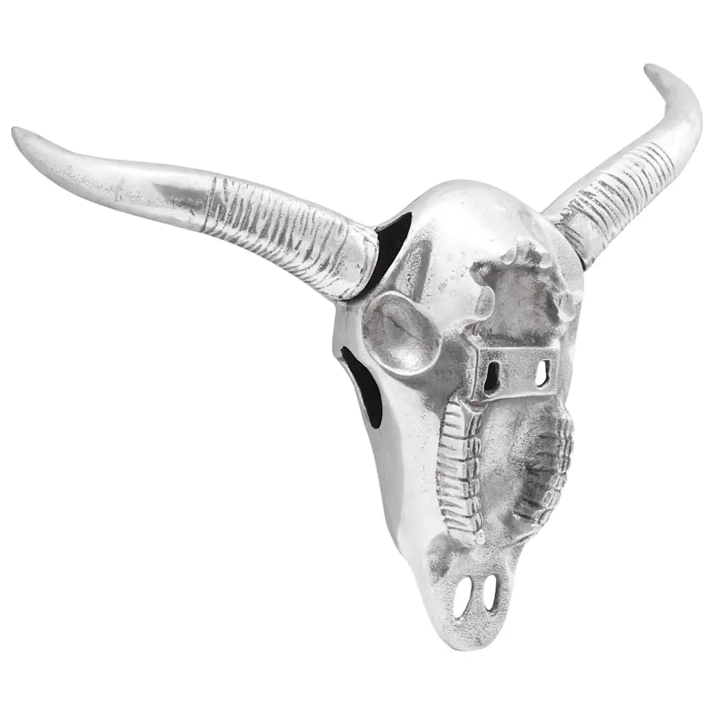 Teschio di toro Argento 34 x 13 x 53 cm Alluminio CFW3789643