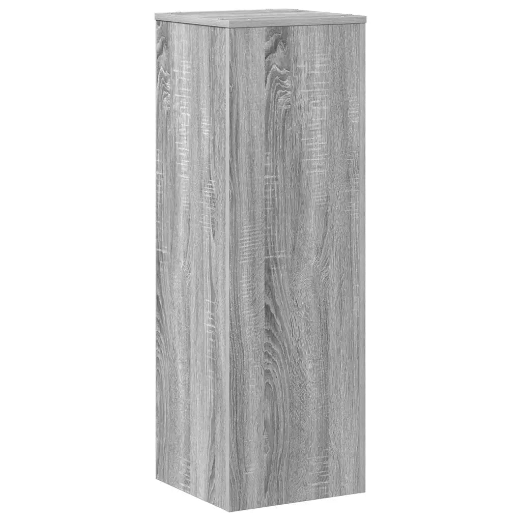 Supporto per Piante Grigio Sonoma 33x33x100 cm in Truciolato 852956