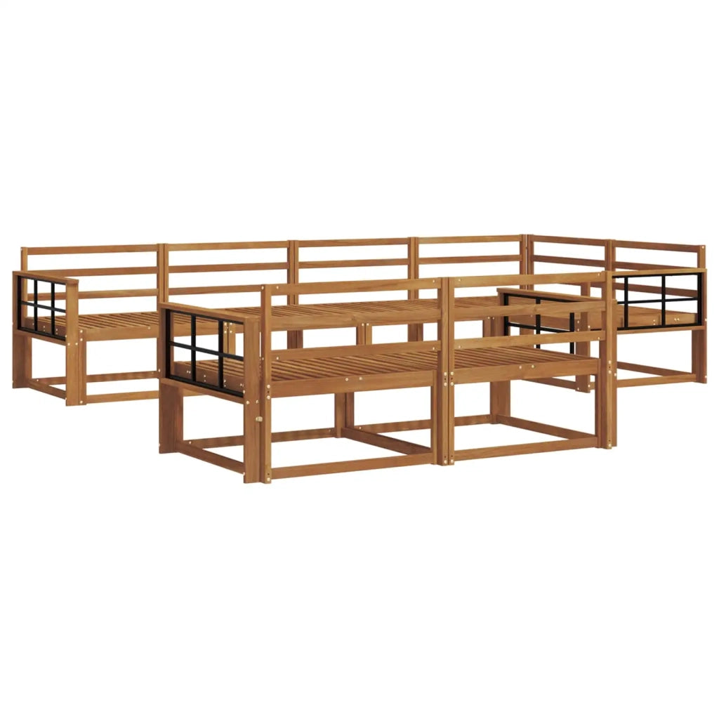 Set di divani da esterno 7 pcs Naturale