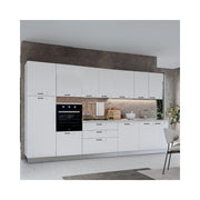 Cucina Petunia 360 cm con elettrodomestici inclusi Petunia colore bianco lucido
