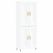 Credenza | Madia | Buffet da pranzo | Armadio da pranzo Bianca 69,5x34x180 cm in Legno Multistrato