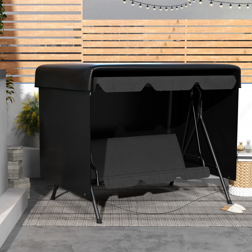 Copertura per Dondolo da Giardino 3 Posti ¨C zephmum ¨C Grigio 215x155x150 cm
