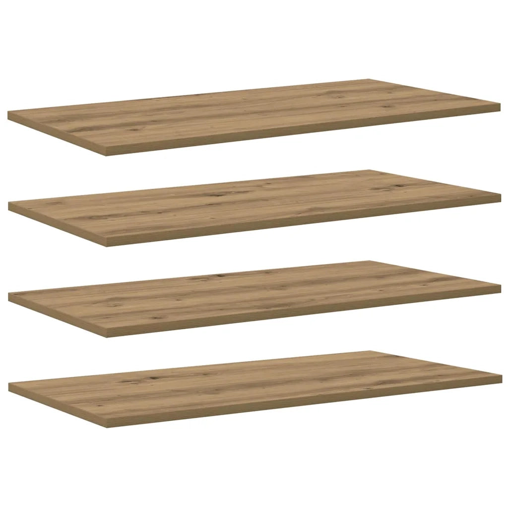 vidaXL Scaffale 4 pcs Marrone 80 x 40 x 1.5 cm Legno multistrato