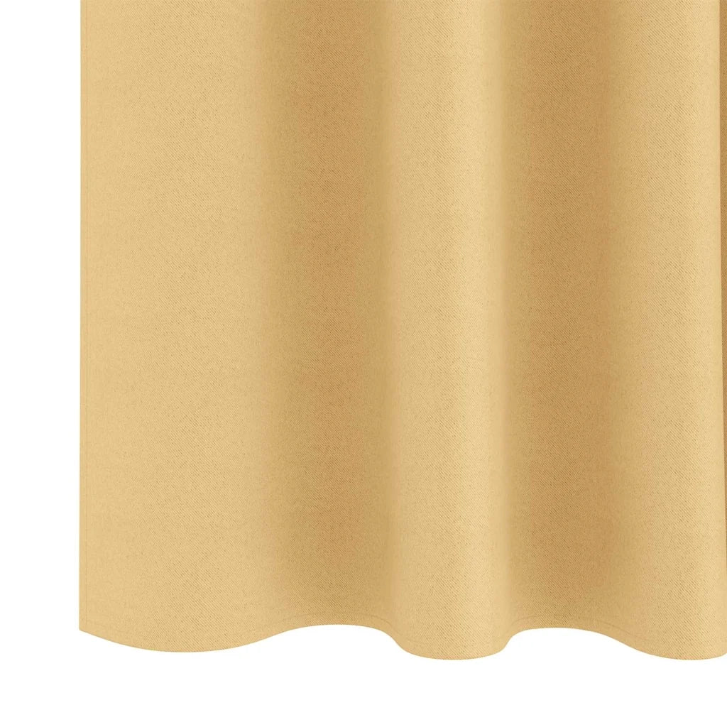 Tende Blackout con Anelli 2 pcs Beige 260 x 140 cm Poliestere 4107427