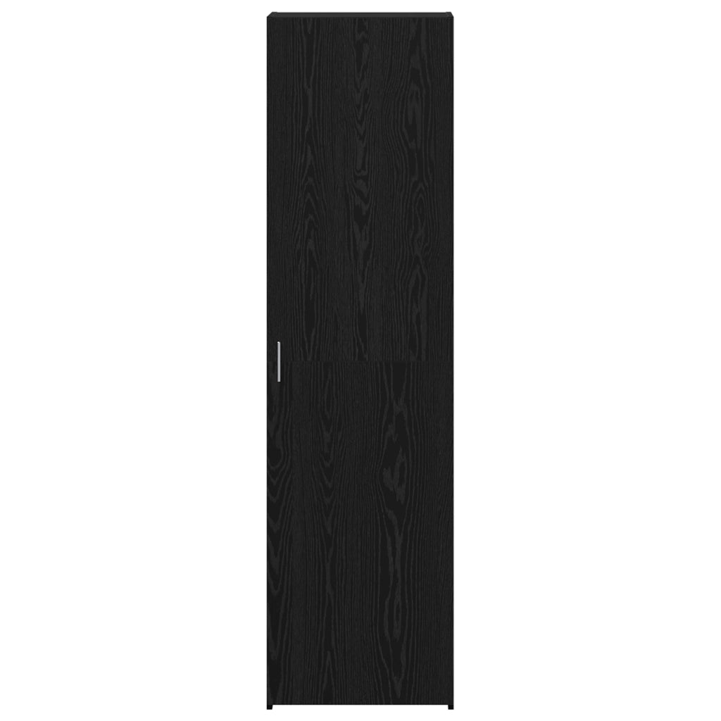 Highboard Rovere Nero 50x42.5x185 cm Legno Ingegnerizzato