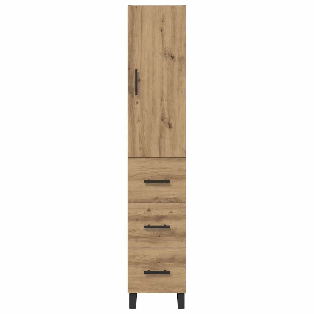 Credenza | Madia | Buffet da pranzo | Armadio da pranzo con cassetto Rovere artigianale 34,5 x 34 x 180 cm