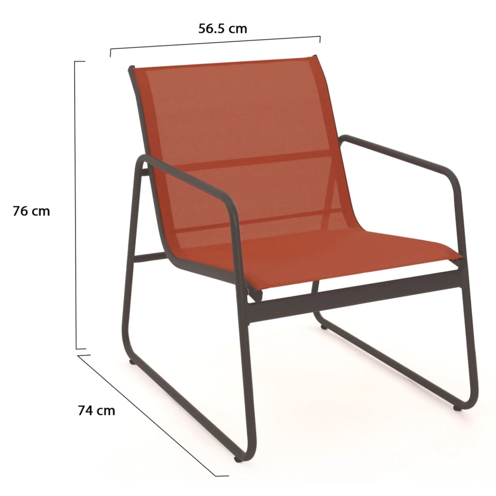 IDMarket - Set di mobili da giardino bassi MALAGA a 6 posti con 2 divani, poltrone e tavolo in terracotta