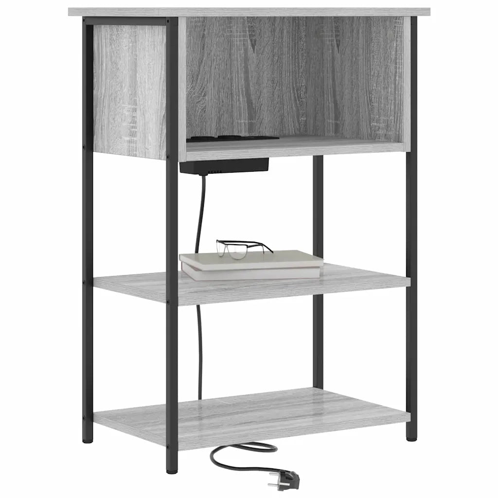 vidaXL Armadio da Notte Grigio sonoma 55 x 31 x 76 cm
