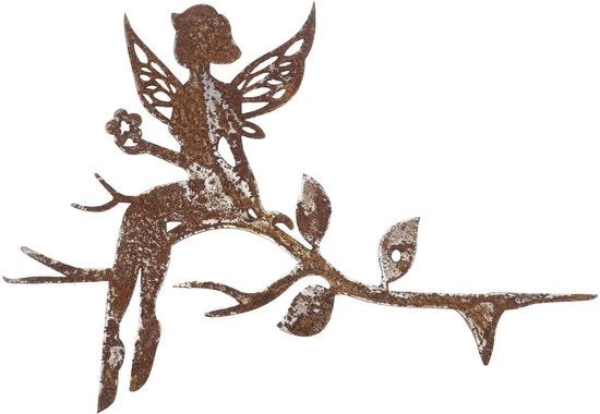 Decorazione Sedile per Albero - Decorazione per Giardino - Sculture per Giardino per Esterno - Decorazione per Parete Esterna - Acciaio Inossidabile - Dimensioni 20x15 cm