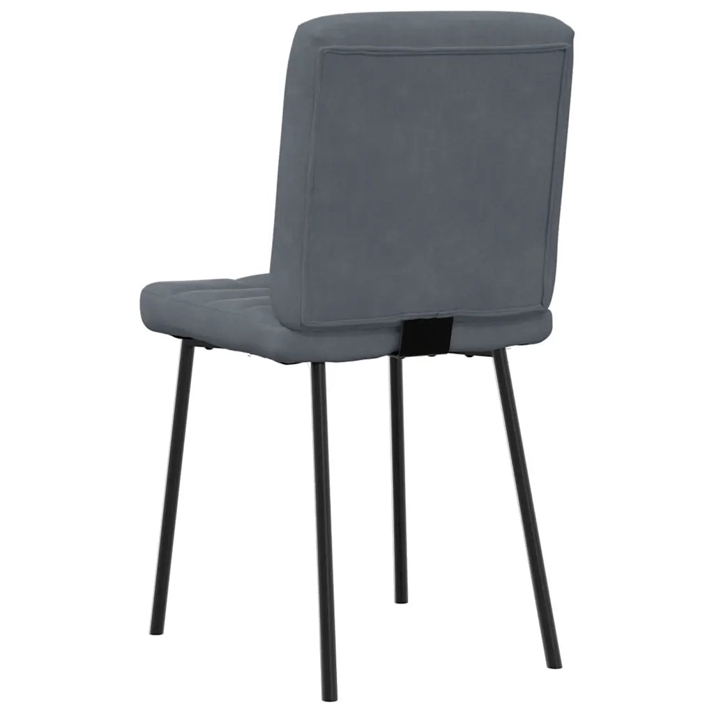 Sedie da Pranzo 4 pz Grigio Scuro in Velluto 3315181