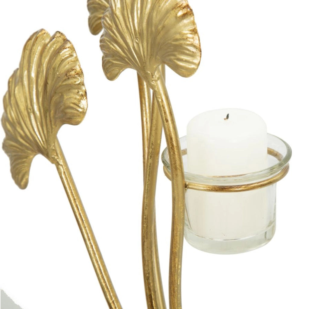 Portacandela VKH346, Oro, Metallo, 50x12x55 cm