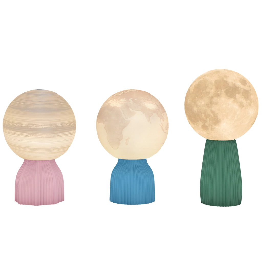 Lampada da comodino 3D set da 3 ¨C Xylo ¨C 3 colori, 10 livelli luminosit¨¤, USB, bianco