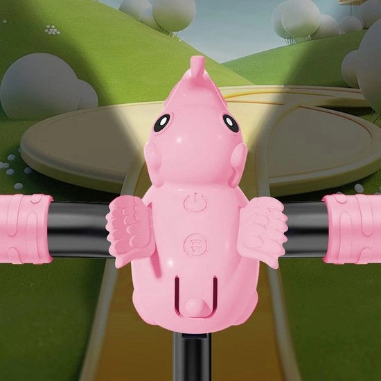 Luce per Scooter e Carrietta - Caricabile via USB - LED - Impermeabile e Modalità Trifase - per Scooter e Carrietta - Disegno Olifante - Avviso di Sicurezza - 8 Posizioni - Illuminazione