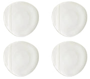 Set 4 Sottopiatti Piani Ø31 cm in Porcellana Allluminica Kaleidos Aluxina Miami Bianchi