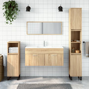 Mobile da Bagno con Specchio Rovere Sonoma in Legno Multistratocod mxl 82184