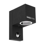 Applique esterna nera con sensore GU10 35W IP44 FOREST