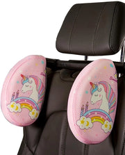 Sostegno per collo regolabile per bambini e adulti - Supporto per bambini con schiuma di rallentamento per viaggi, 360° supporto per collo regolabile per auto, cuscino ergonomico per viaggi (rosa)
