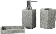 Accessori per la camera da bagno - Scatola per sapone Tappo per spazzolino da denti Dispensatore di sapone - Grigio Pietra granito