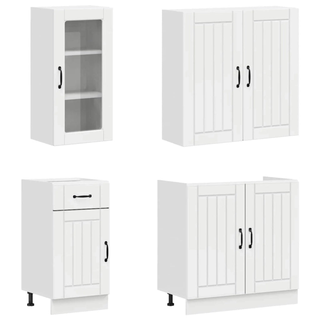 Unità Cucina LUCCA 8 pcs Bianco Lucido Legno ingegnerizzato 3438395