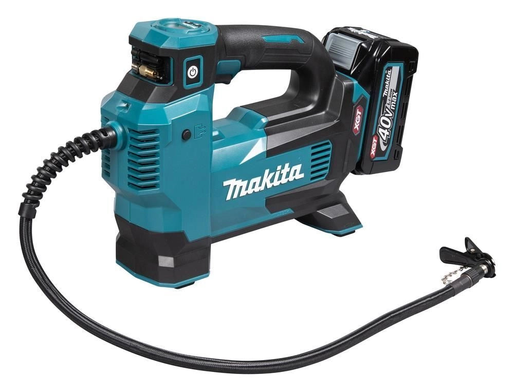 Makita MP001GZ Compressore Portatile a Batteria 40V max 11,1 bar 24 l-min con Display Digitale e Spegnimento Automatico colore Nero Blu