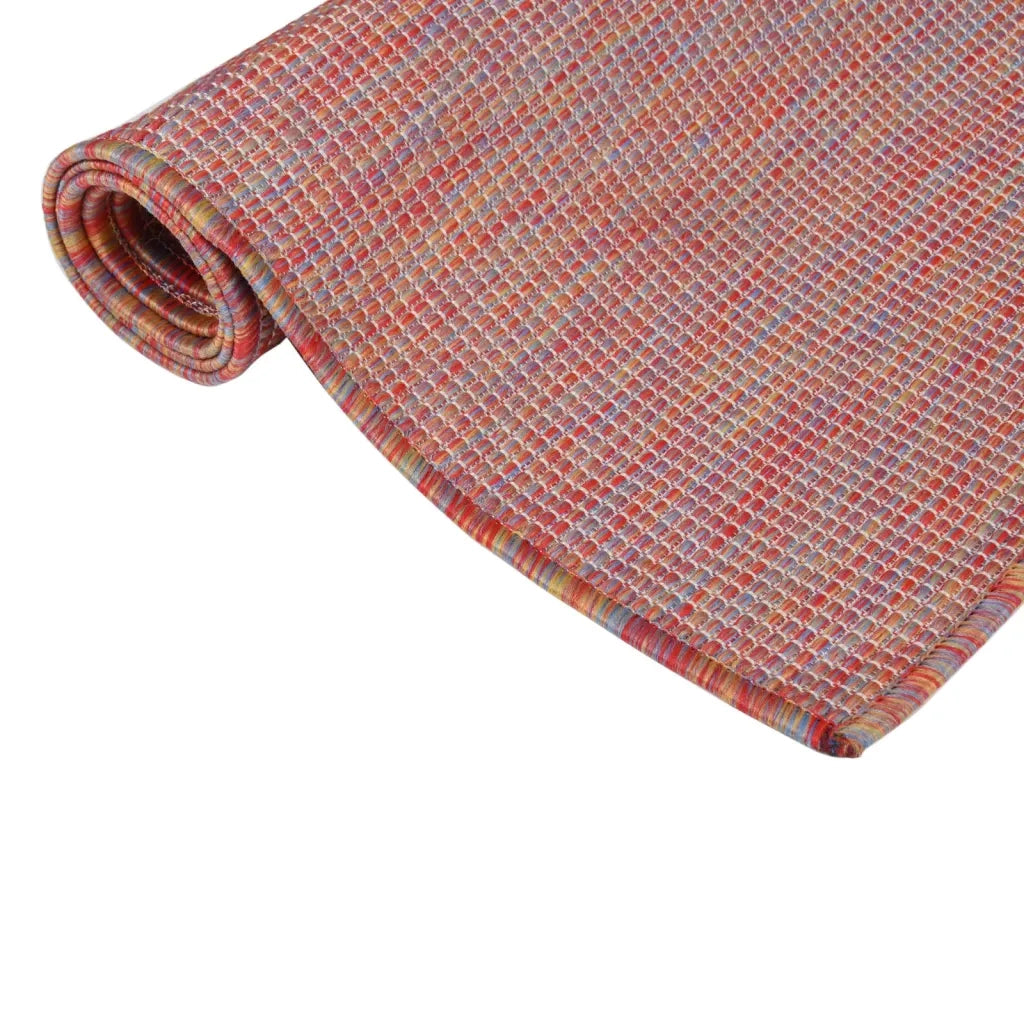 Tappeto da Esterni a Tessitura Piatta 160x230 cm Rosso 340825