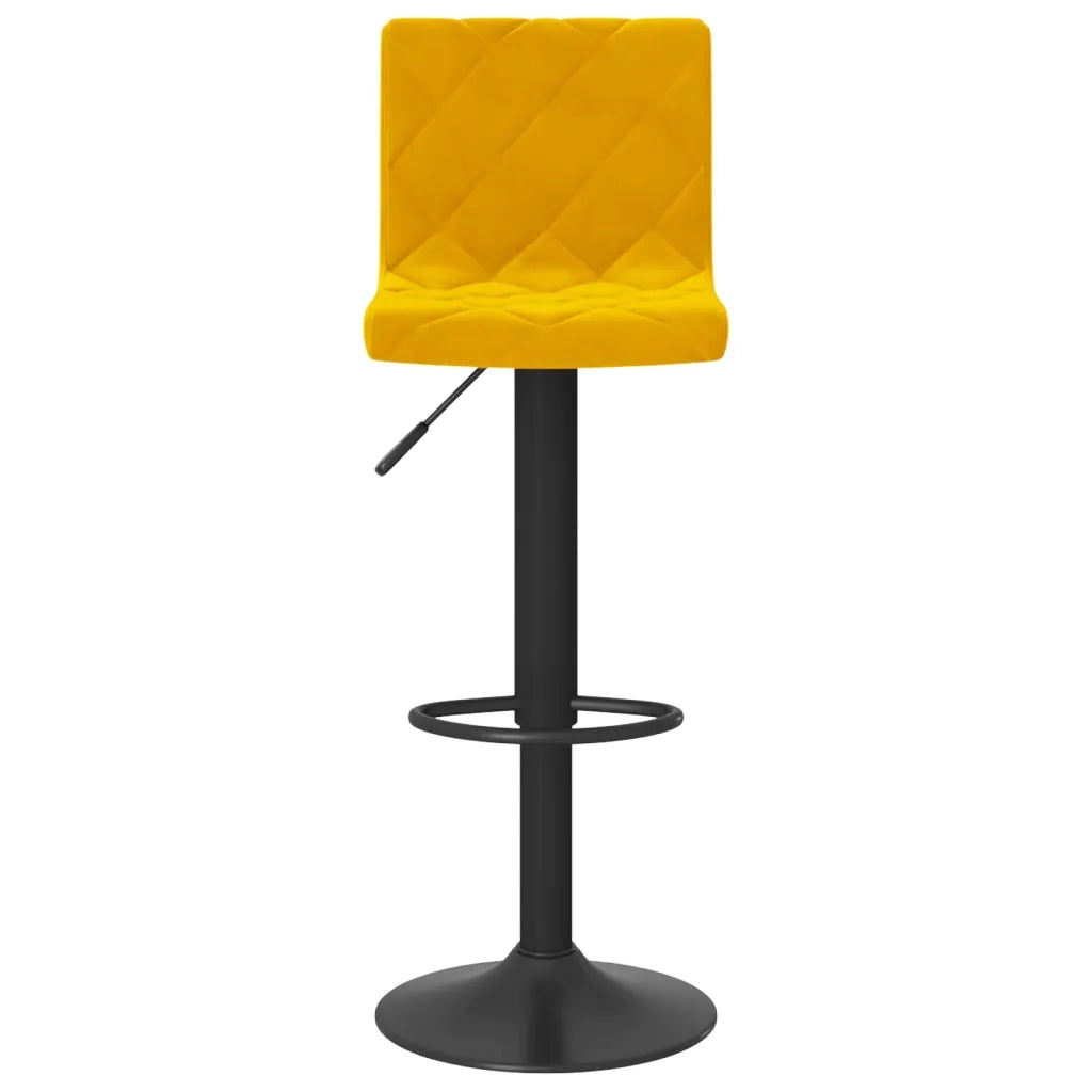 Sgabelli da Bar 2 pz Giallo Senape in Velluto 333738