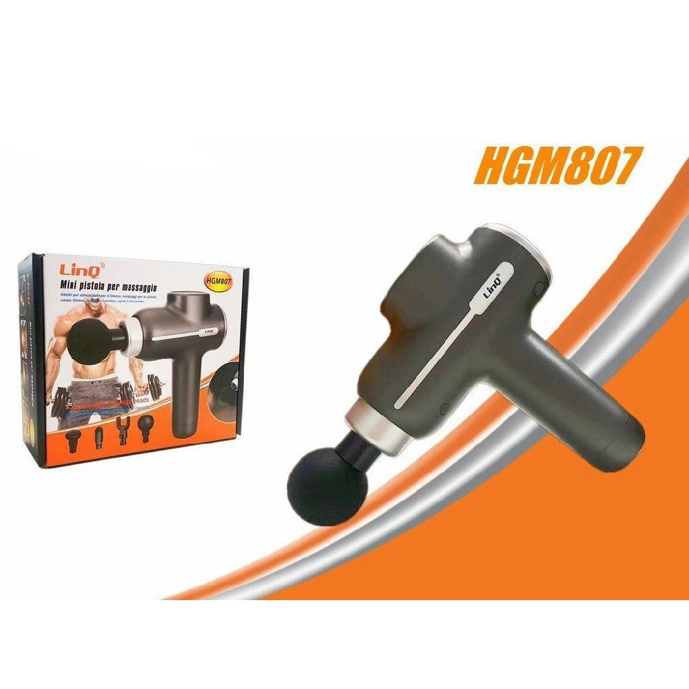 Trade Shop - Mini Pistola Per Massaggio Terapia Vibrazioni A Percussione Massaggiante Hgm807 -