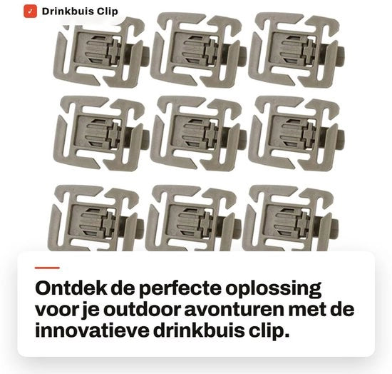 Clip per drinkbottiglia per zaini - Ideale per avventure all'aperto - Marrone - Otre con chiusura rapida - Adatto per accessori di zaino - Adatto per sport estivi