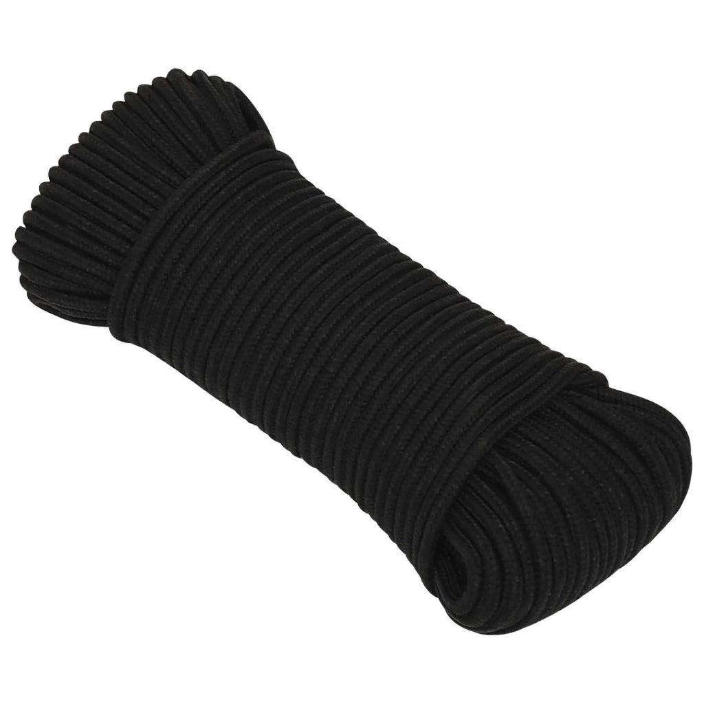 Corda multiuso 5 mm 50 m Nero Poliestere 300 kg Carico massimo 3473492