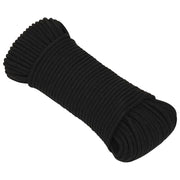Corda multiuso 5 mm 50 m Nero Poliestere 300 kg Carico massimo 3473492