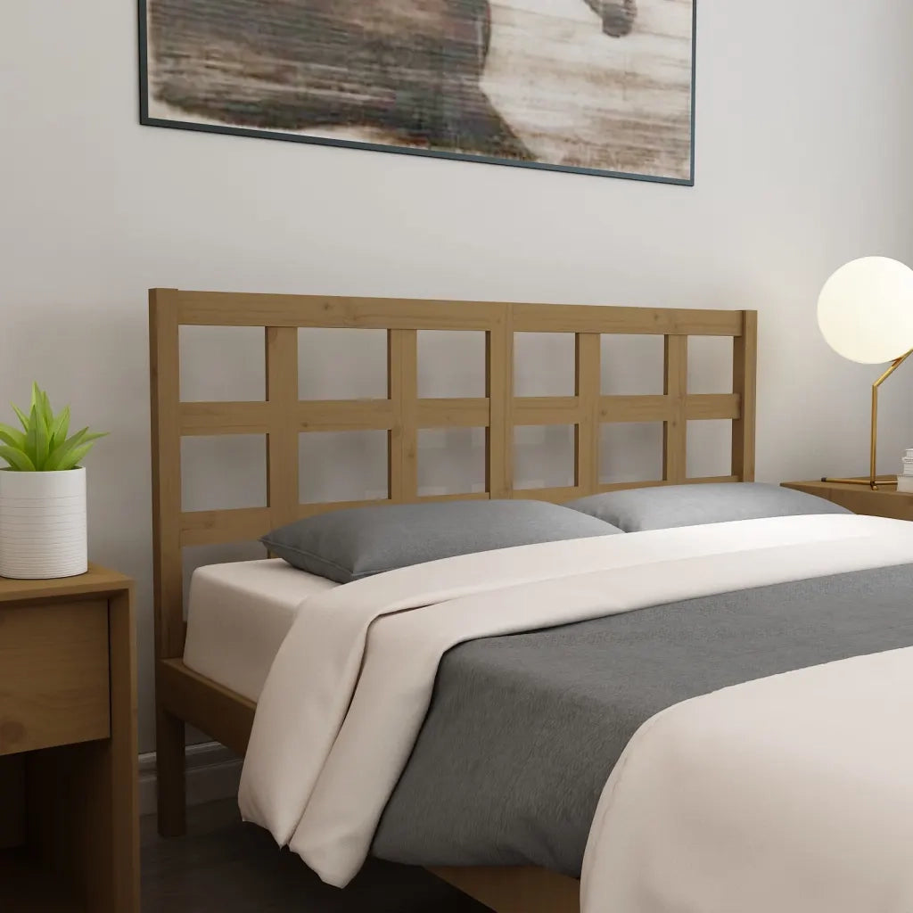 Testiera per Letto Ambra 156x4x100 cm in Legno Massello di Pino 817898