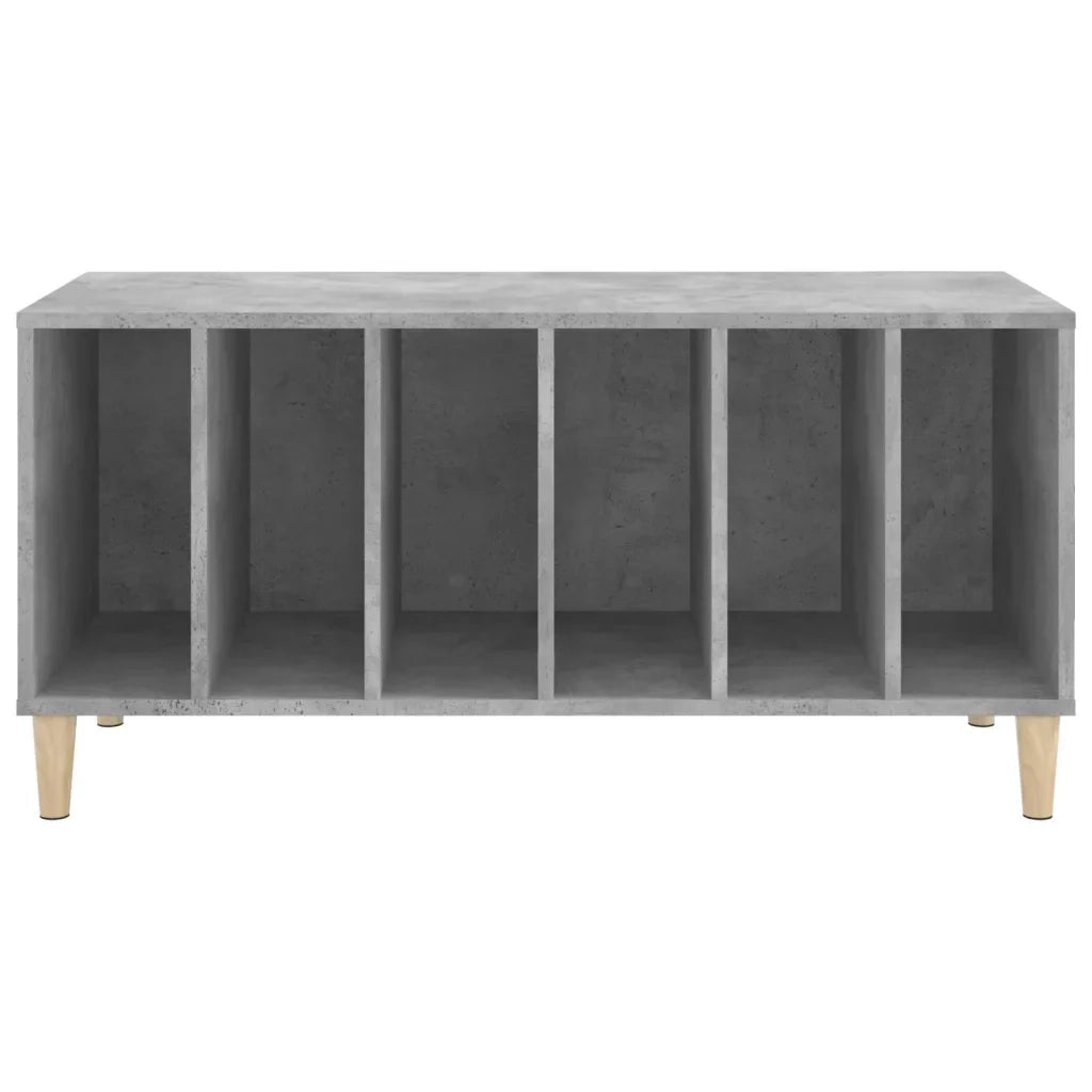 Mobile porta dischi pratico e multifunzionale 100 x 38 x 48 cm in legno composito grigio cemento 02_0049218